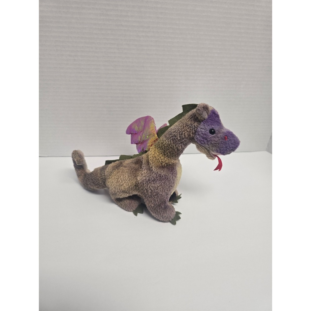 Ty Beanie Babies Scorch the Dragon 1998 Vintage Plush Iridescent Wings Brown